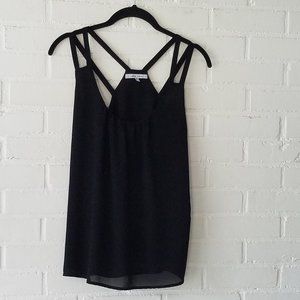 Strappy Black Naked Zebra Top Women's Small